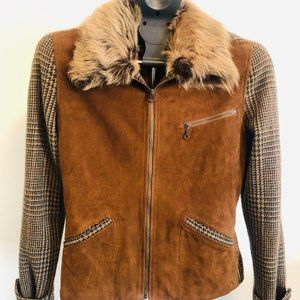 RALPH LAUREN Jacket wool/suede/shearling